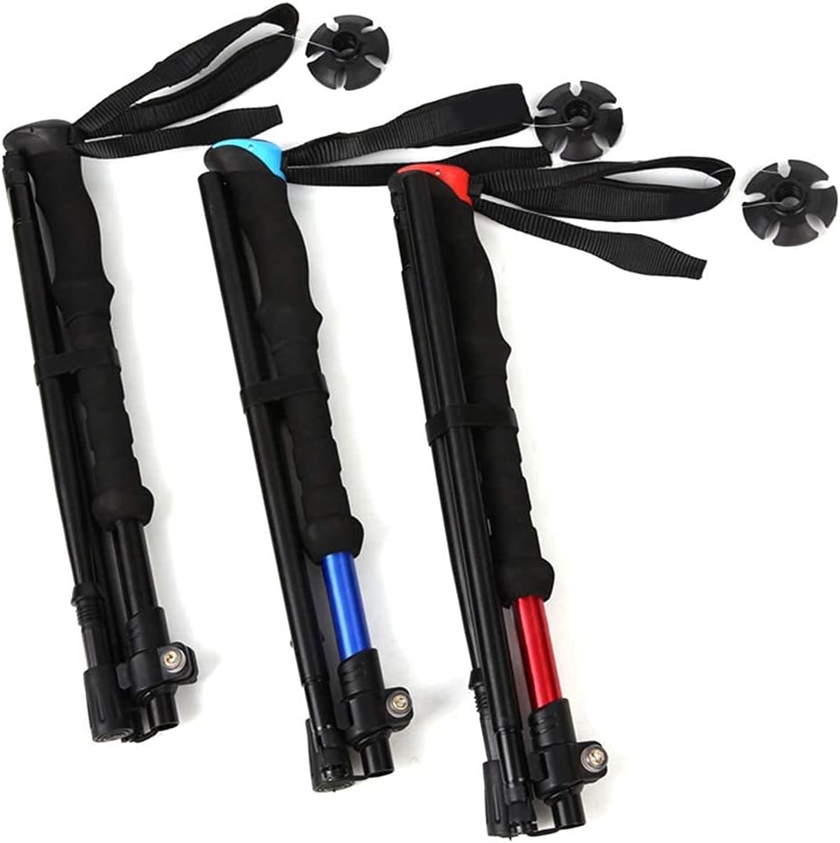 ZHCHAO Trekking Pole - Bâtons Trekking, Bâtons de randonnée durables en Fibre de Carbone avec poignée en liège Naturel et poignées prolongées en EVA, ultralégers, Extensibles, repliables