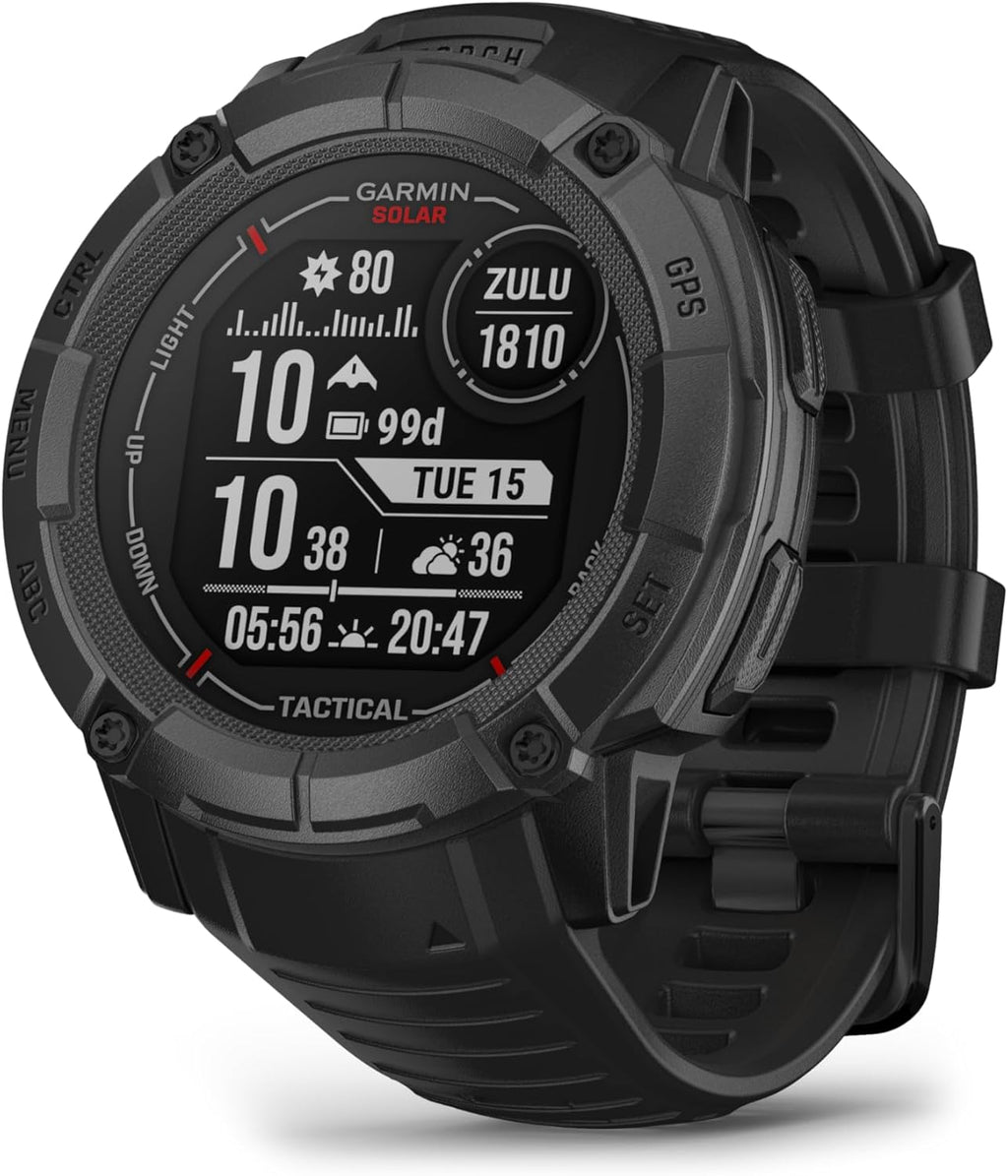 Instinct 2X, Solar – Tactical Edition - Montre GPS Robuste et connectée – Black - Boîtier 50 mm (Reconditionné)