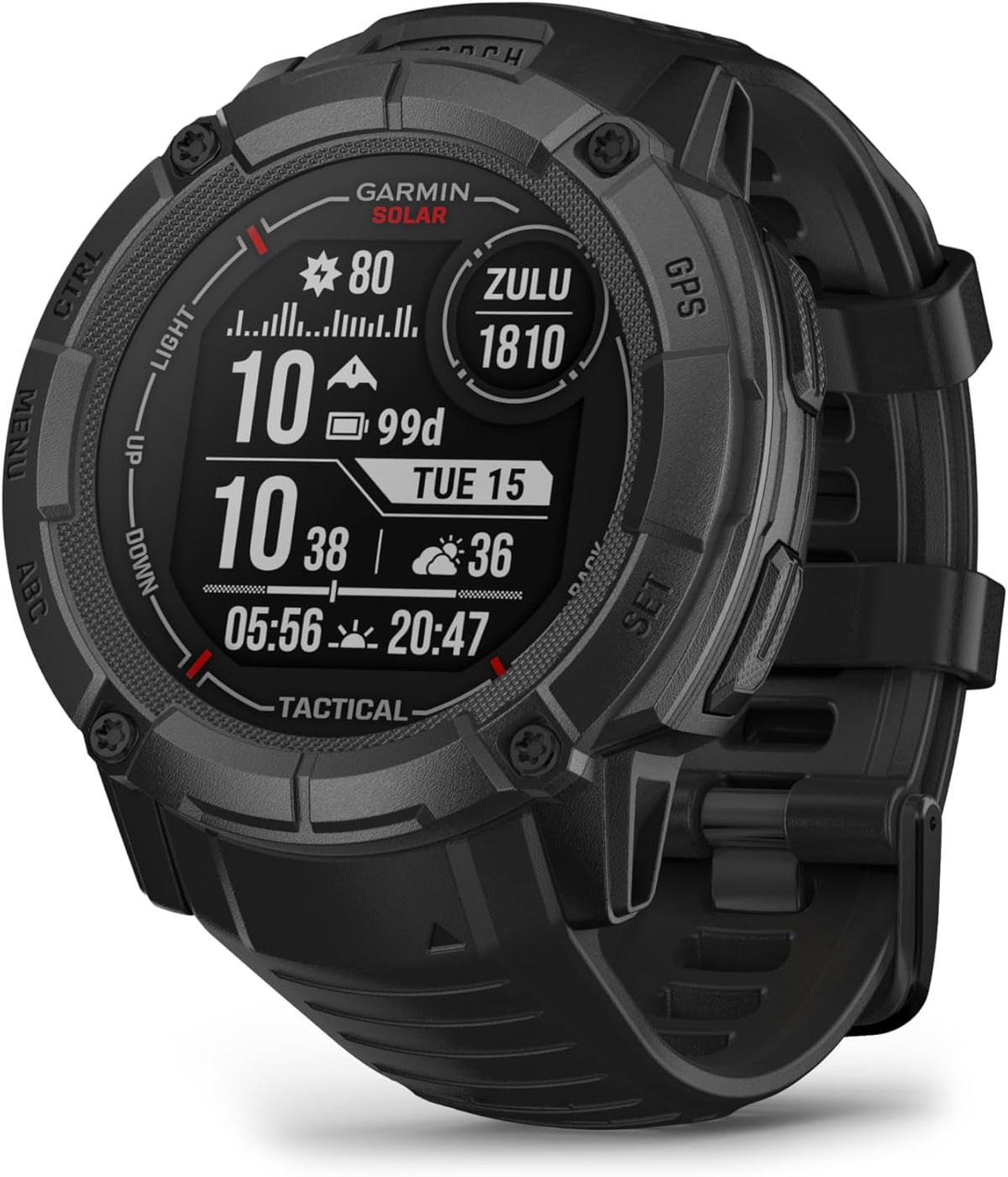 Instinct 2X, Solar – Tactical Edition - Montre GPS Robuste et connectée – Black - Boîtier 50 mm (Reconditionné)