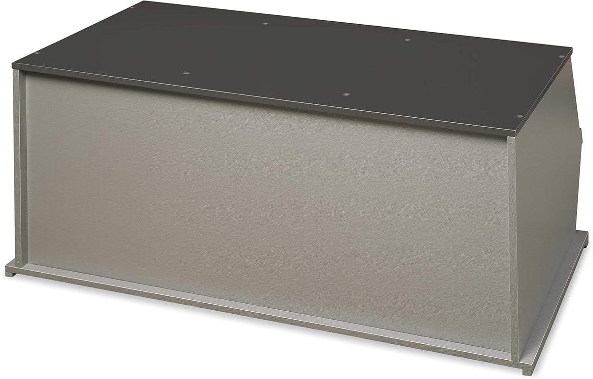 Badger Panier empilable 3 poubelles de rangement ouvert pour jouets de rangement Cubby, gris clair/gris foncé