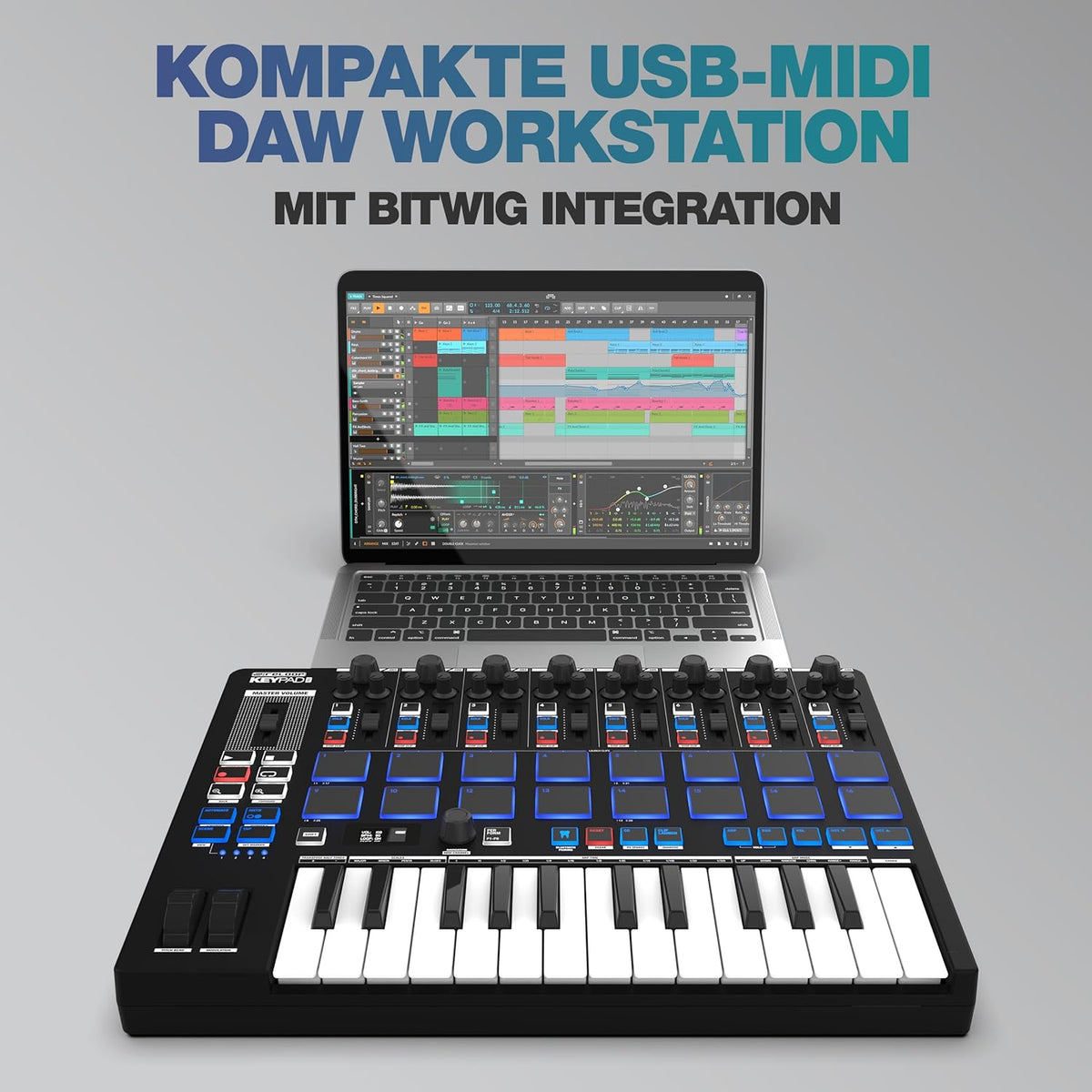 Reloop Keypad Pro - Station de travail DAW compacte avec MIDI sans fil