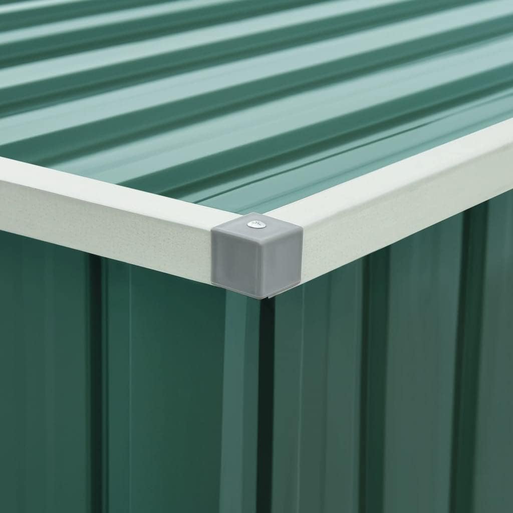Homiuse Coffre de Rangement Extérieur 171x99x93 cm - Abri de Jardin en Acier Vert - Boîte de Stockage pour Extérieur