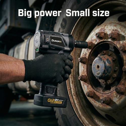 Durofix RI12184-4T G12 Series Clé à chocs sans fil à entraînement de 1,27 cm, max 121,9 m, arrêt automatique en 3 étapes et inversion intell