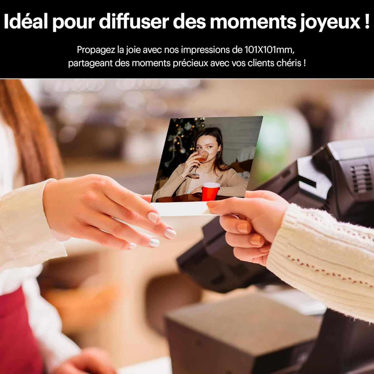 KODAK Mini Shot 4 Era Cadeau Noel 4PASS 2-in-1 Appareil Photo Instantané et Imprimante Photo Portable 10x10cm Lot Accessoire avec 68 Feuilles, Noir