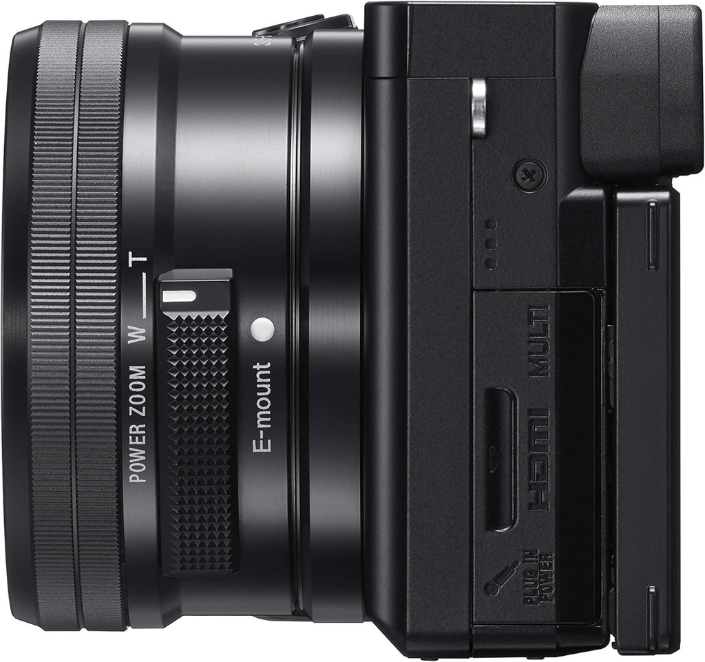 Alpha 6100 | Appareil Photo Numérique Hybride APS-C en kit Objectifs Zoom E 16-50mm f/3.5-5.6 PZ OSS et E 55-210mm f/4.5-6.3 OSS (AF en 0.02s, Suivi des Yeux, Vidéo 4K, Ecran Selfie Vlogging)