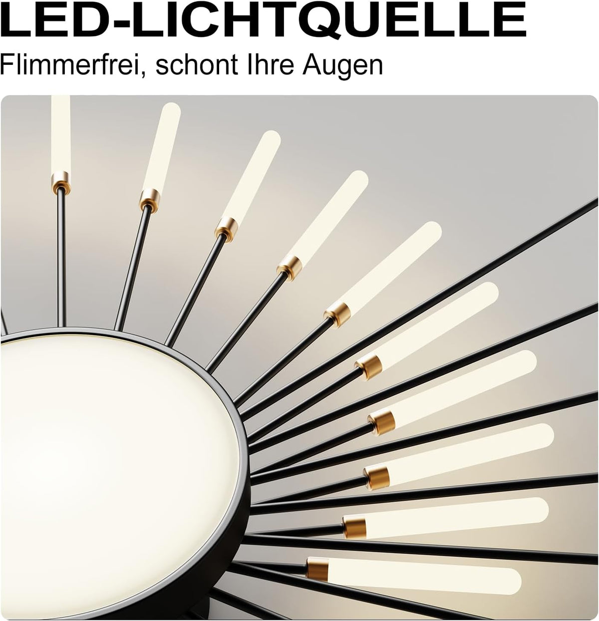RRBEST Plafonnier LED Moderne Pour Salon,Acrylique Luminaire Plafonnier,Intérieur Design lampes de décoration pour salon chambre à coucher et salle à manger Noir,42+1 Tête