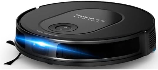 Rowenta X-Plorer Serie 65, Robot aspirateur Laveur, Technologie Laser, Nettoyage méthodique, Design Ultra Fin RR8L65WH, Noir