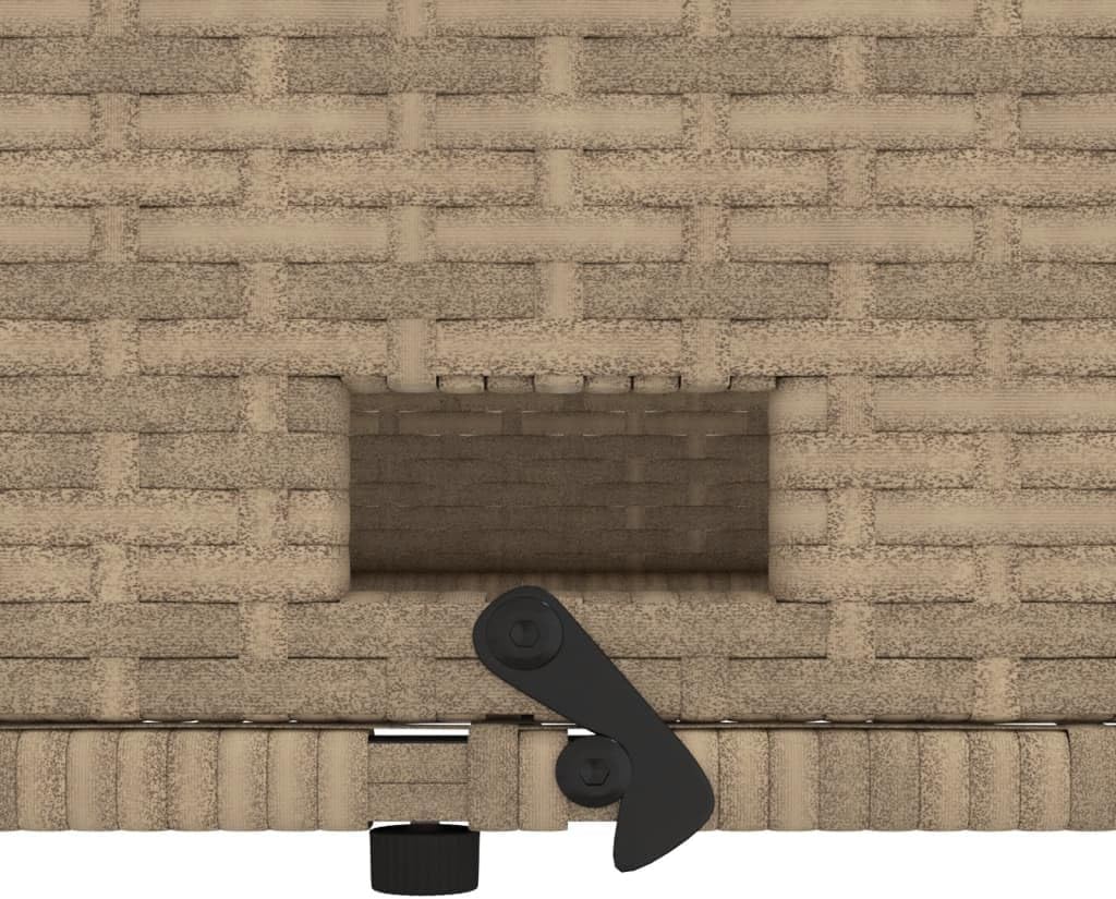 vidaXL Canapé de Jardin avec Coussins 2 Places, Siège avec Repose-Pieds, Canapé-lit avec Dossier, Meuble de Terrasse Patio, Beige Résine Tressée