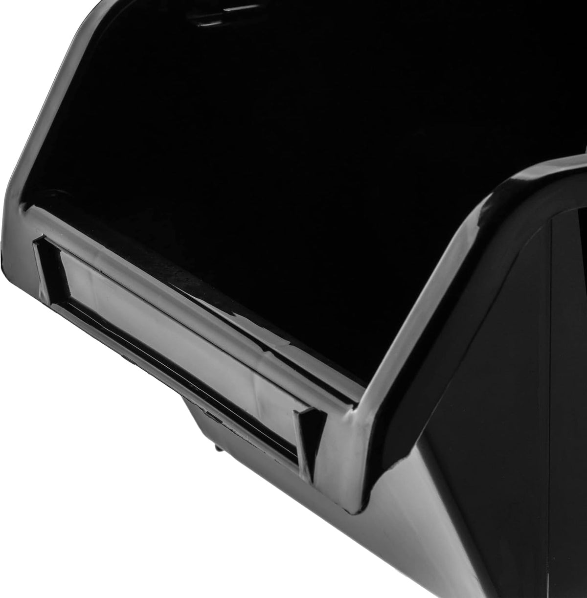 KADAX Boîtes de Rangement Murales, Boîtes Empilables en Plastique pour Organiser Vos Outils, Bacs à Bec pour Garage Lot de 50 : Noir, 390 x 240 mm