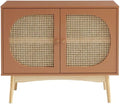 BAÏTA Buffet SIXTINE Terracotta et cannage rotin 90cm