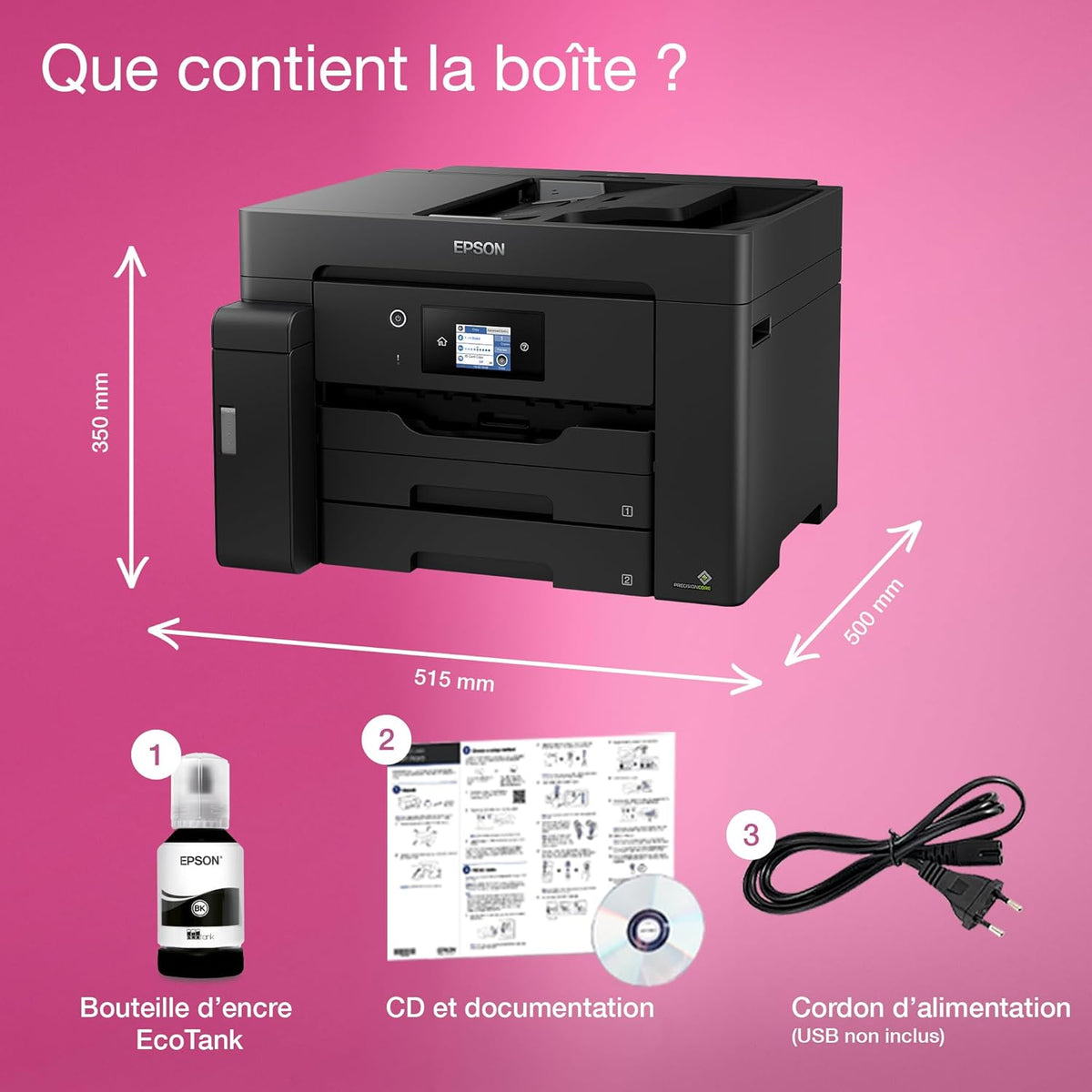 MFI Encre ECOTANK ET-M16600 Monochrome