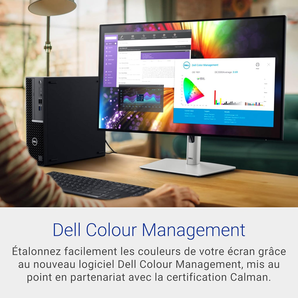 U2724D UltraSharp 27" QHD (2560x1440) Écran PC, 120Hz, IPS Black, 5ms, 98% DCI-P3, 2X USB-C, 2X DisplayPort, HDMI, 3X USB, Garantie 3 Ans, Argent