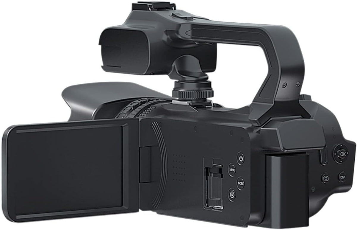 Camescope Numerique, Caméra vidéo 4K diffusion en direct caméscope professionnel 64MP photographie appareil photo numérique rotation écran tactile enregistreur Vlog(32G SD Card,With Microphone)