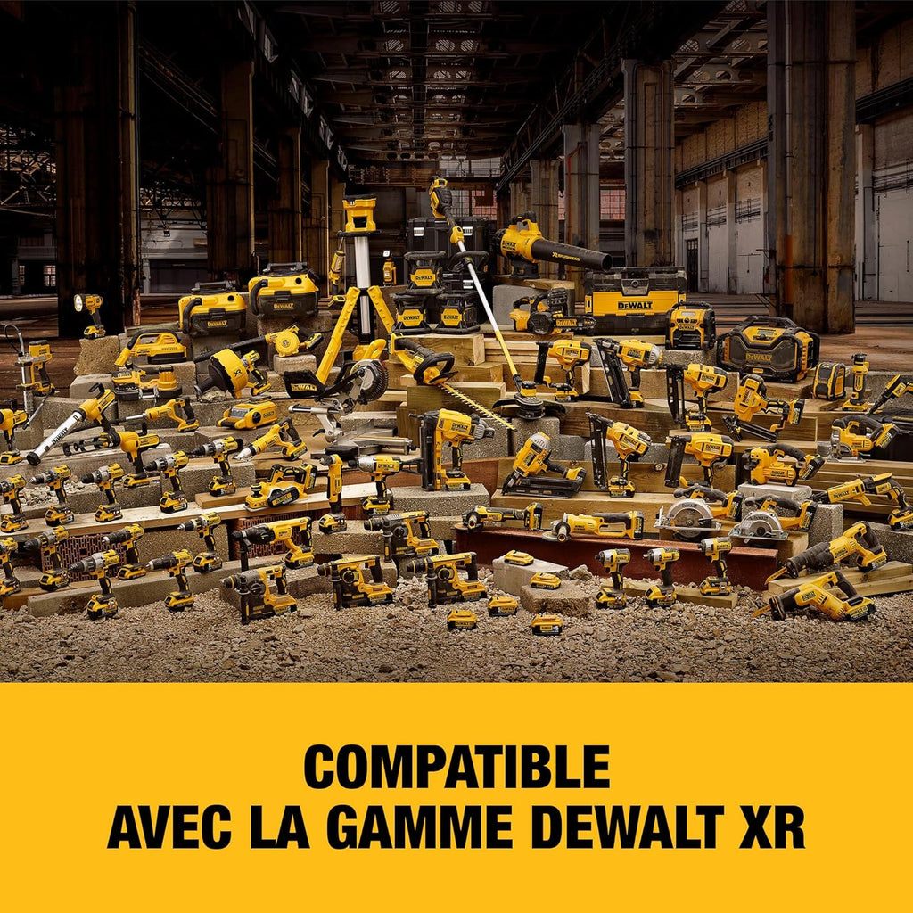 Kit Double18V XR Brushless – Comprend une Perceuse à Percussion Brushless, une Visseuse à Chocs, une Boîte de Rangement, un Chargeur Multivoltage et Deux Batteries XR 5Ah, DCK266P2-QW
