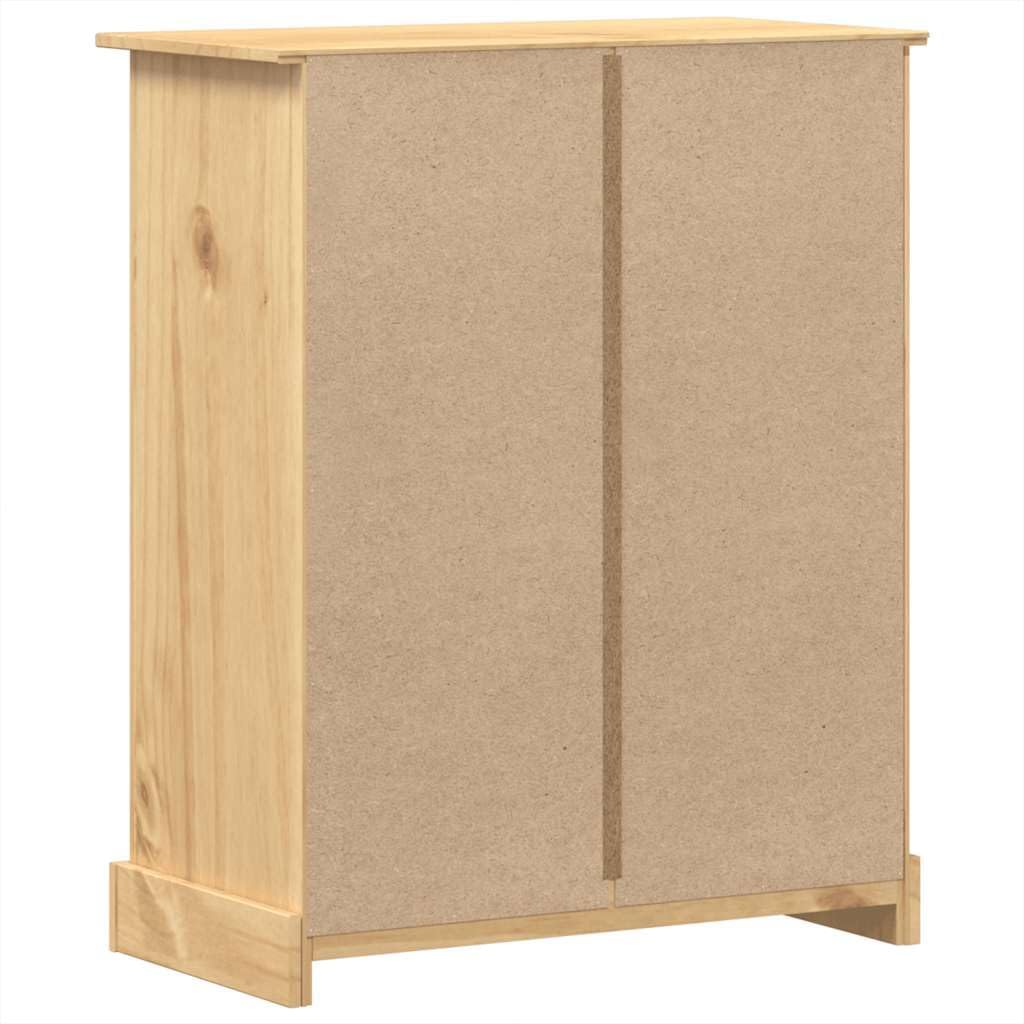 vidaXL Commode Corona 92x48x120 cm Bois Massif de pin, Commode à tiroirs, classeur, Armoire à tiroirs, Armoire de Rangement, Buffet