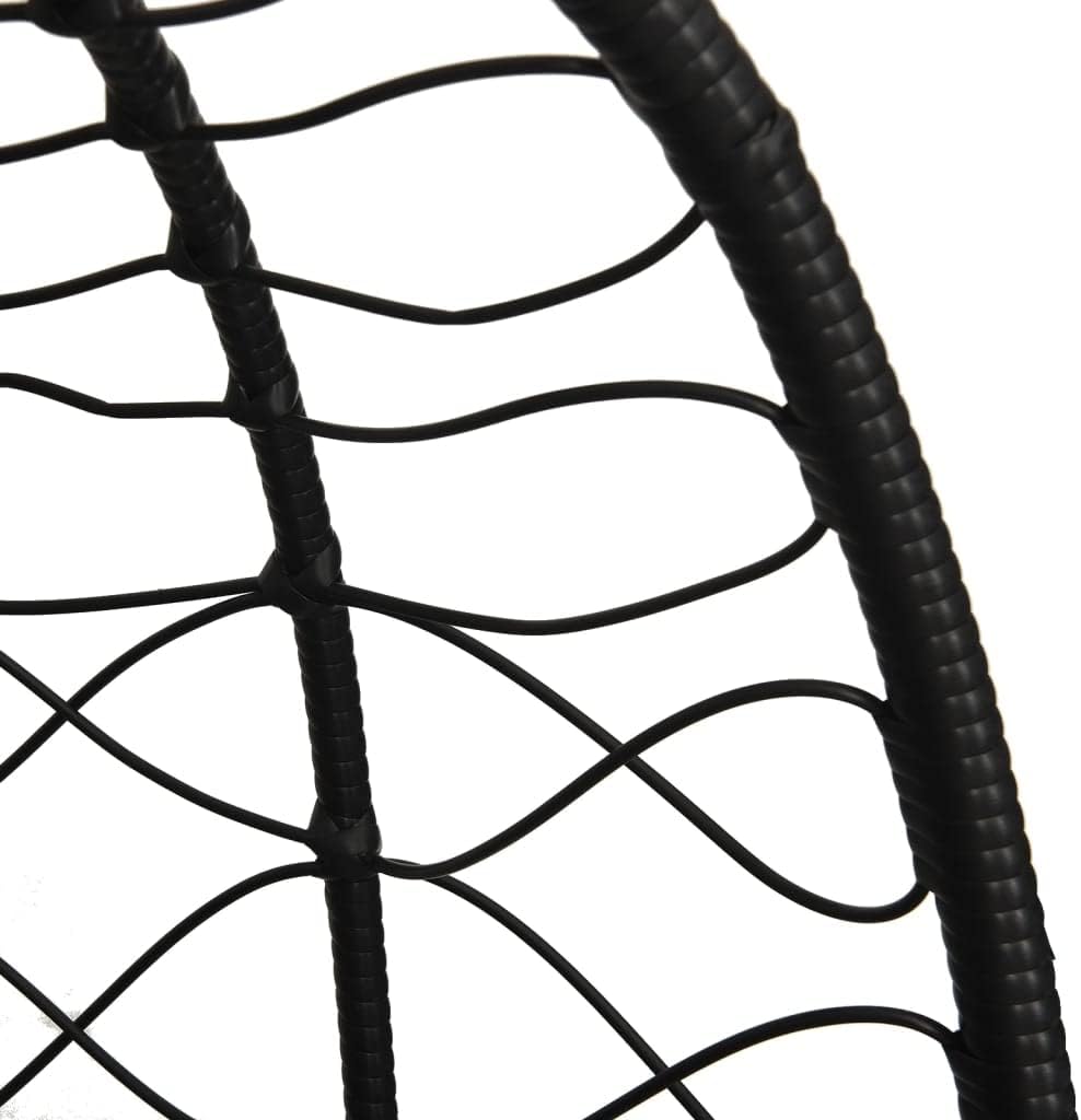 vidaXL Fauteuil Suspendu avec Coussin en polyrotin et Acier Anthracite