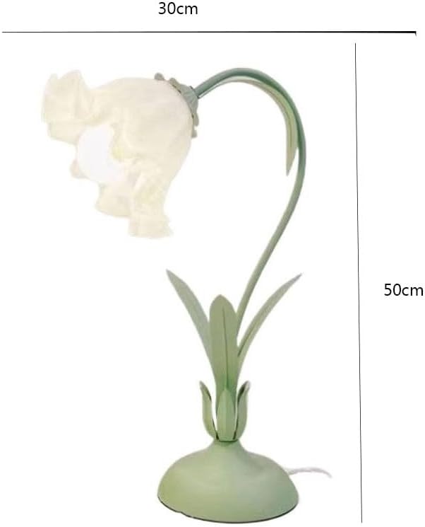 FUHAI-666 Lampe de table Lampe de bureau, chambre à coucher, chevet, décoration d'intérieur, table nuit fleurs Green