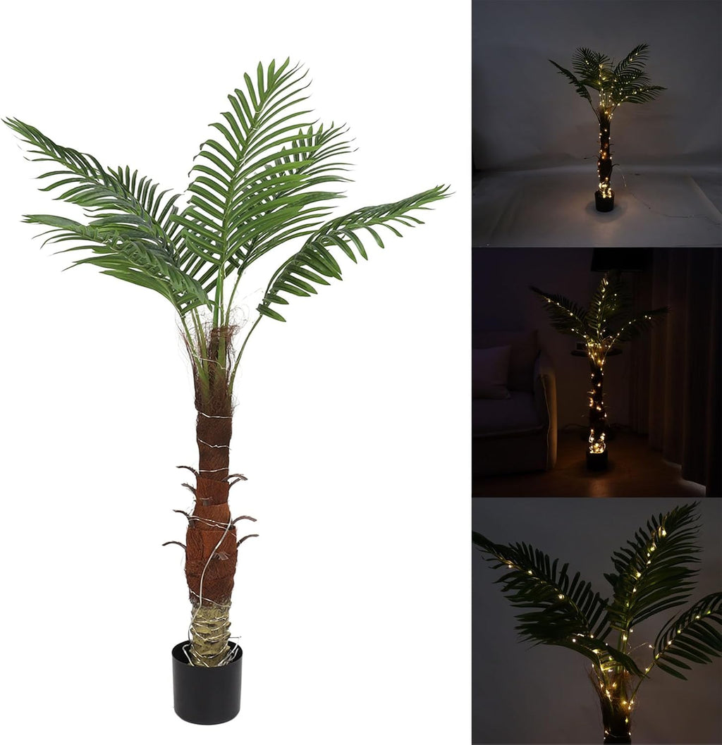Chiyyak Lampe à Coco à la Maison, 120 Cm D'éclairage de Palmier de Palmier Grand-mère IP65 pour le Patio