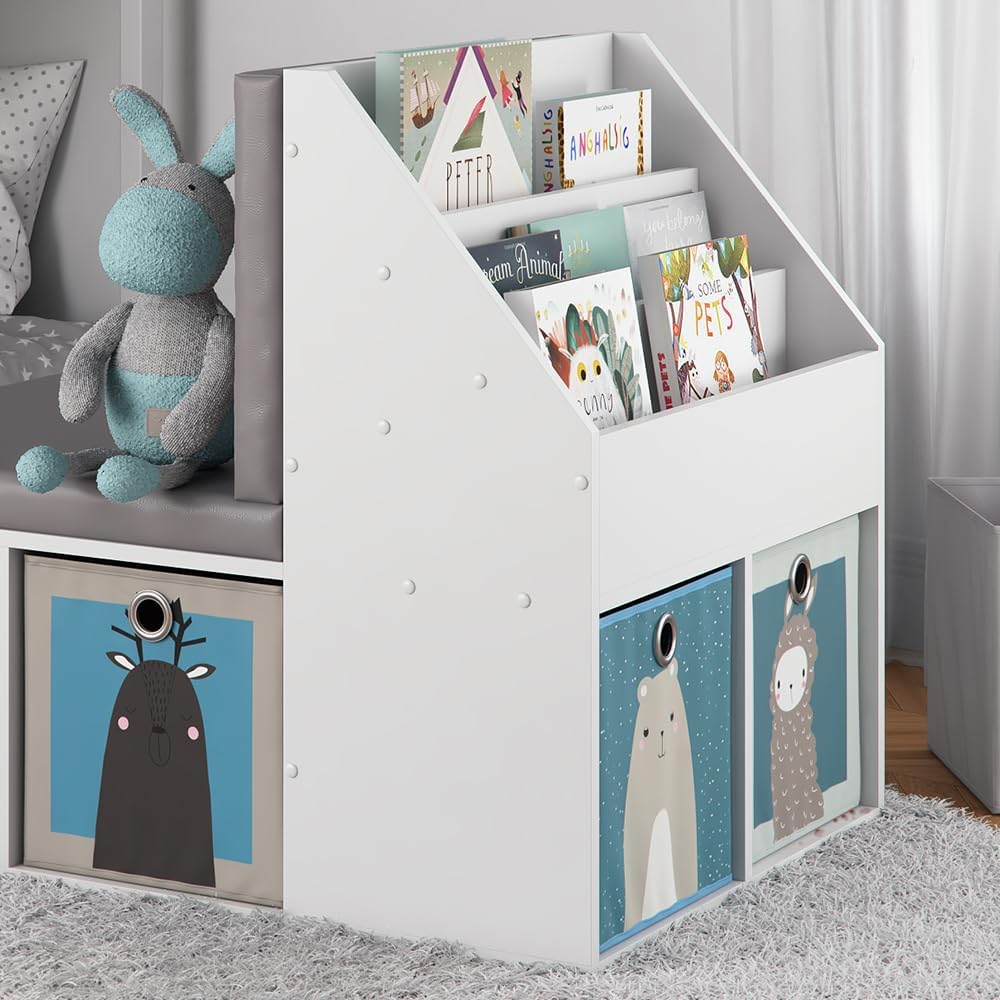 Vicco bibliothèque Enfant Onix, Blanc, 97.1 x 78.4 cm