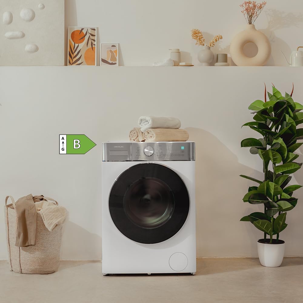 Cecotec Lave-linge Séchant 8-5Kg Chargement Frontal Bolero Wash&Dry 8580 Inverter A 1400RPM, 16 Programmes, Moteur Inverter Plus, SteamMax, OnSmart, Fuzzy Logic, SpaCare et Détecteur de Charge