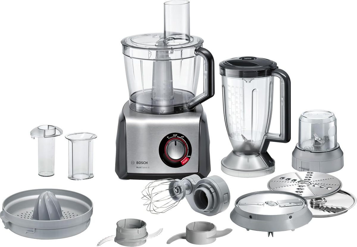 Bosch MultiTalent 8 MC812M844 - Robot de cuisine polyvalent avec plus de 50 fonctions - 1250 W - Grande capacité de 3,9 L - Couleur : Noir