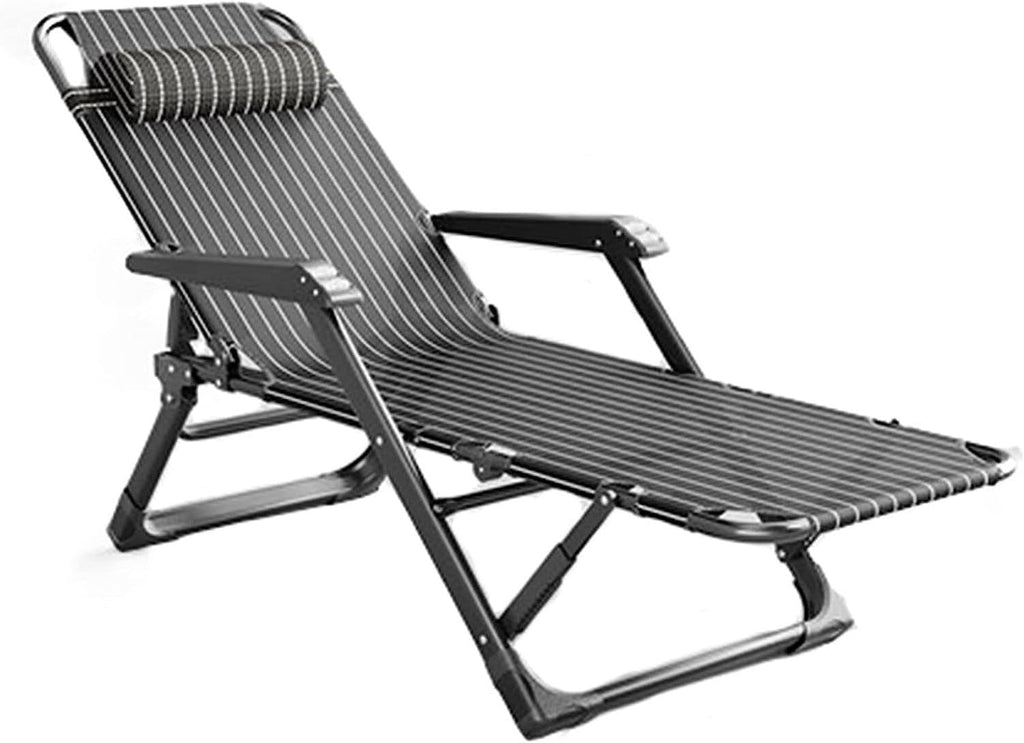 DANNMPX Chaise Longue Chaises Longues, Multifonctionnel Déjeuner Pause Loisirs Bureau Sieste Lit Chaise Portable pour Camping Plage Pliante Relaxation