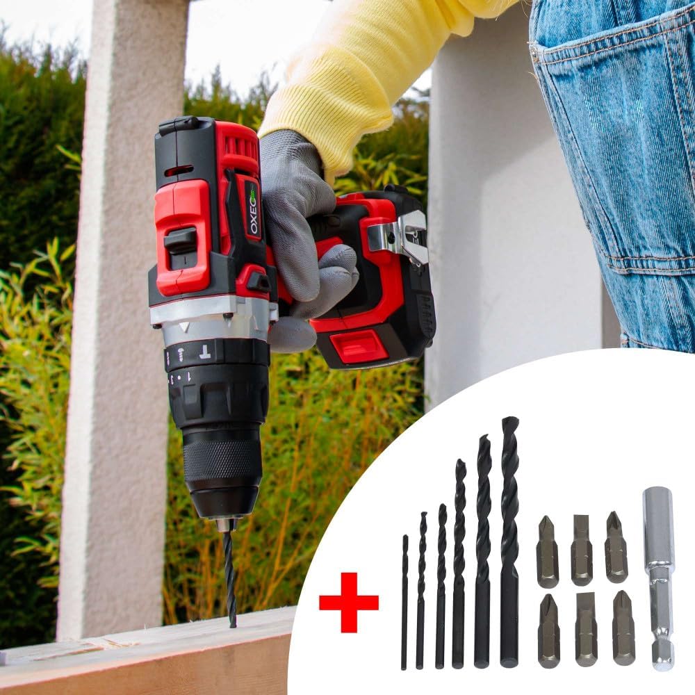 Oxeo Ensemble Essentiel Bricolage Easy Full 18V : Perceuse/Meuleuse/Scie Sauteuse avec Batteries 2Ah/4Ah et Chargeur Rapide