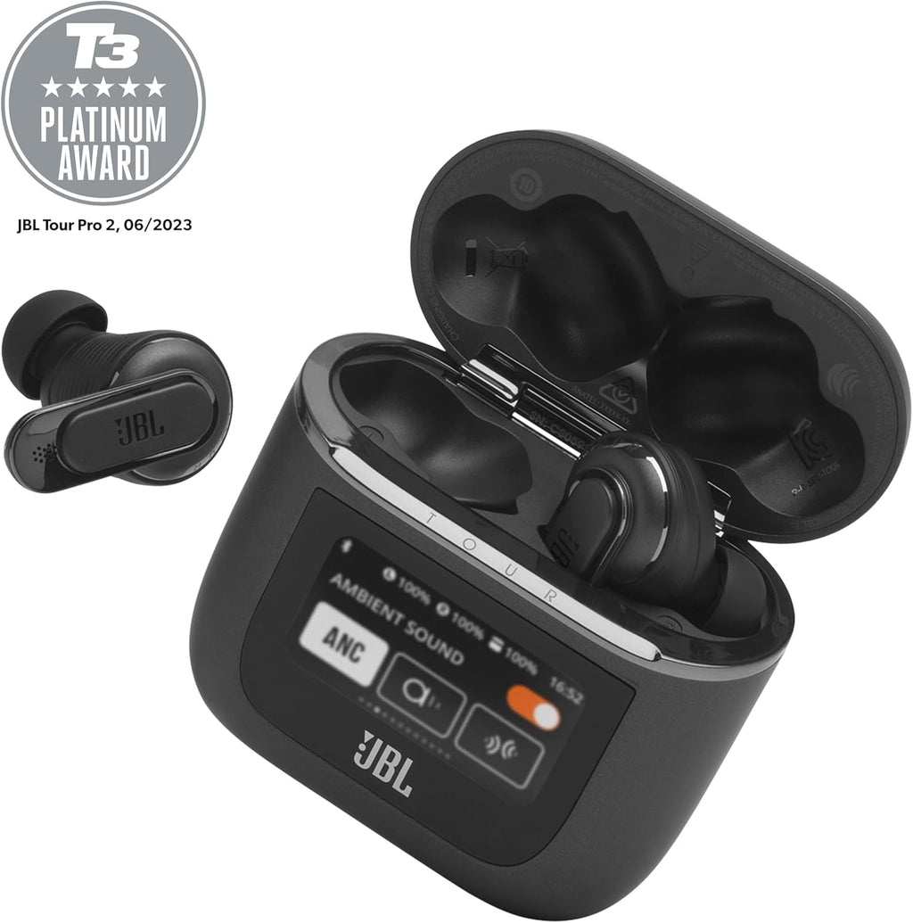 Tour Pro 2, Écouteurs sans fil, Bluetooth, réduction du bruit, jusqu'à 40h d'autonomie, audio spatial, boîtier de recharge intelligent, Champagne