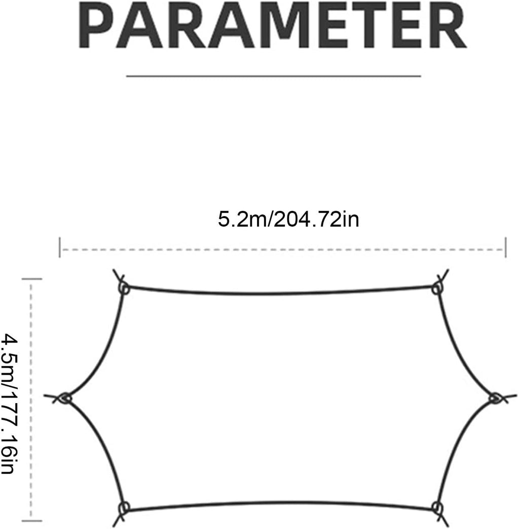 Hogvinnatil Abri de soleil de camping, SCHEMA SUR LA BEACE,17,06 ft × 14,76 pieds de canopée de camping | Grande couverture, pare-soleil lourd, protection UV pour sac à dos en