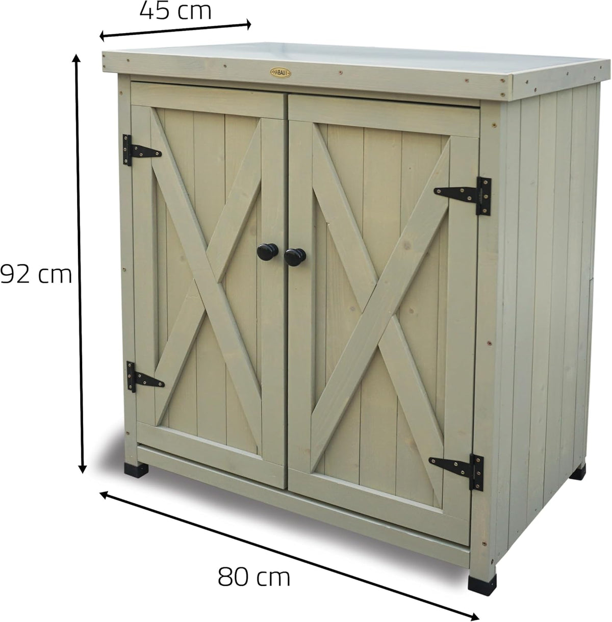 Habau Laura Armoire de Jardin Gris