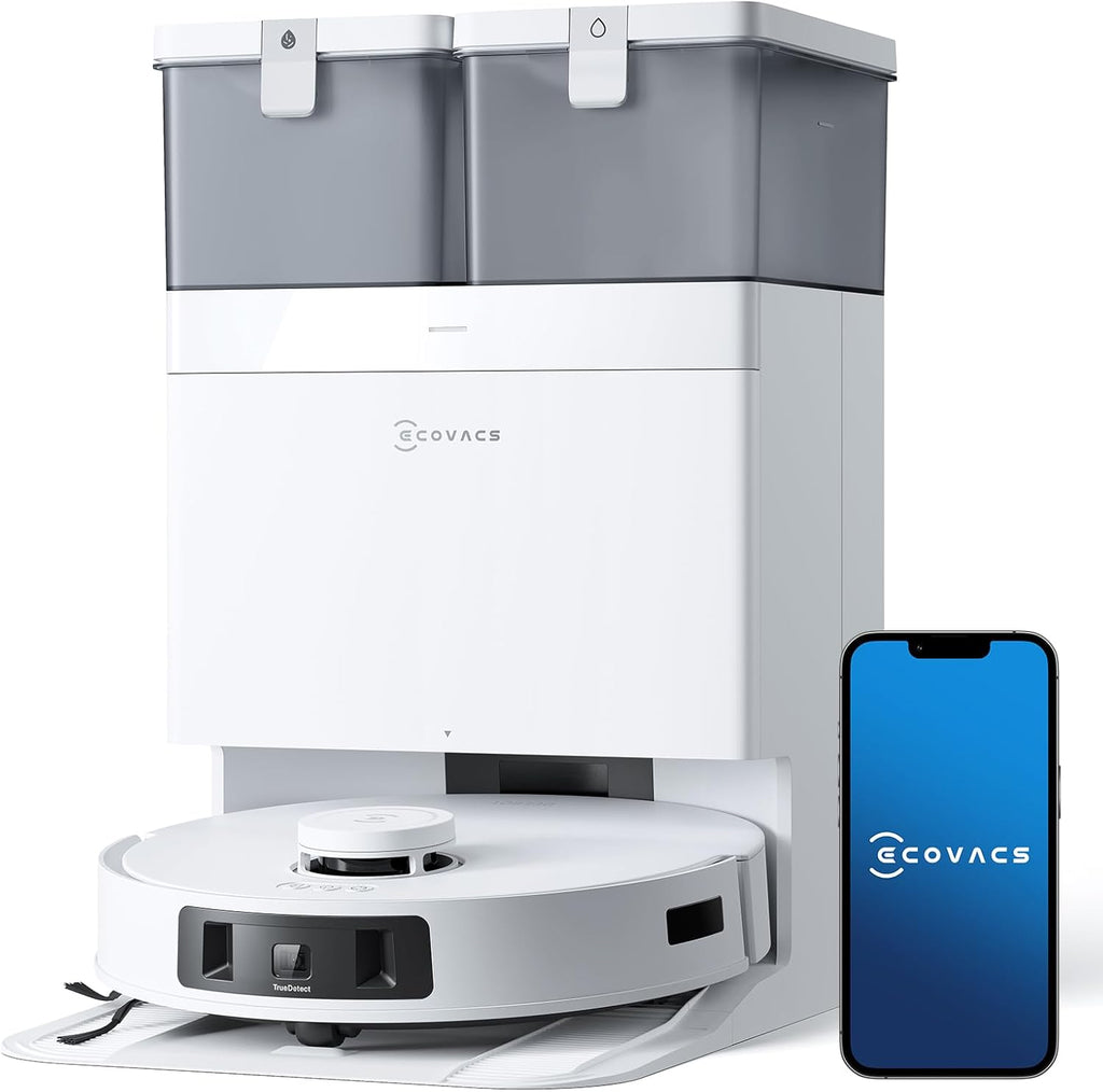 ECOVACS DEEBOT T30C Pro Omni Robot Aspirateur Laveur avec Station Omni, 12800Pa Aspiration, Brosse ZeroTangle 2.0, Nettoyage TruEdge, Auto-Vidange, Séchage 45°C, 200min Autonomie, Assistant YIKO