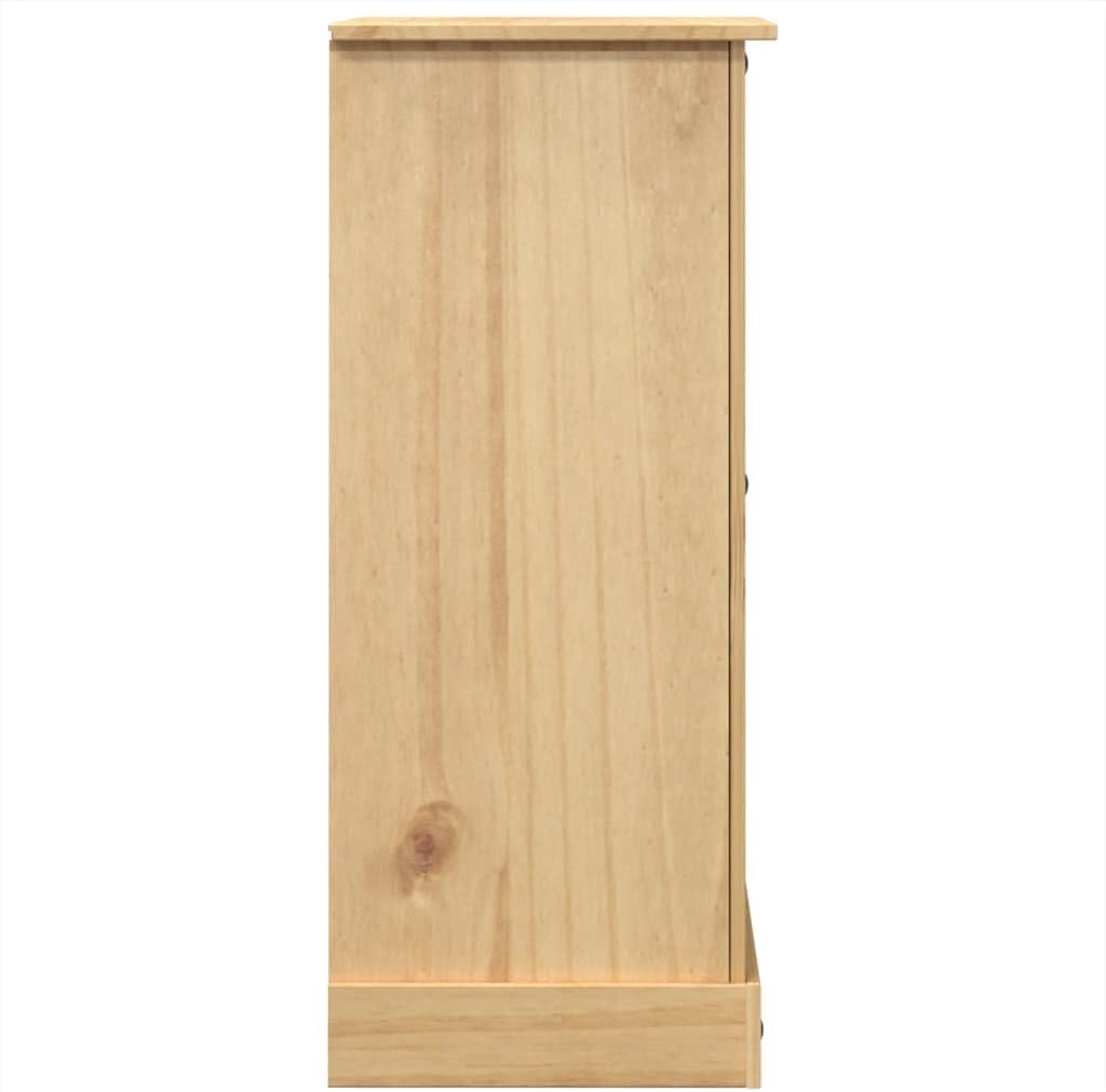 vidaXL Commode Corona 92x48x120 cm Bois Massif de pin, Commode à tiroirs, classeur, Armoire à tiroirs, Armoire de Rangement, Buffet