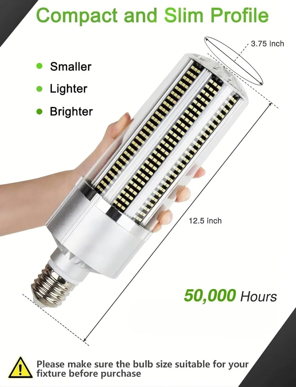 ZFFOZZ Ampoule LED 24000 Lumens, Culot E39 E40, 240W, Lumière du Jour 5000K, Équivalent 1000 Watts, Super Lumineuse.(Cool White,E40-200W)
