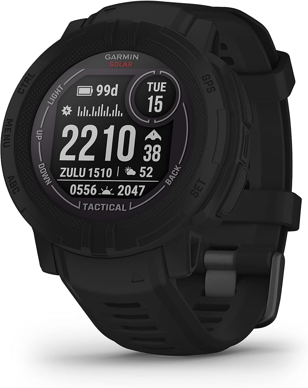 Instinct 2, Solar Tactical Edition Noire - Montre GPS solaire robuste et connectée - Boîtier 45 mm (Reconditionné)