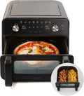 Panasonic NF-BC1000 Friteuse à Air Flexible avec Fenêtre, XL Panier Flexible, Séparateur Amovible, 9,6L, 30°-230C, Vapeur Douce, 8 Préréglages, Nettoyage Facile, Noir
