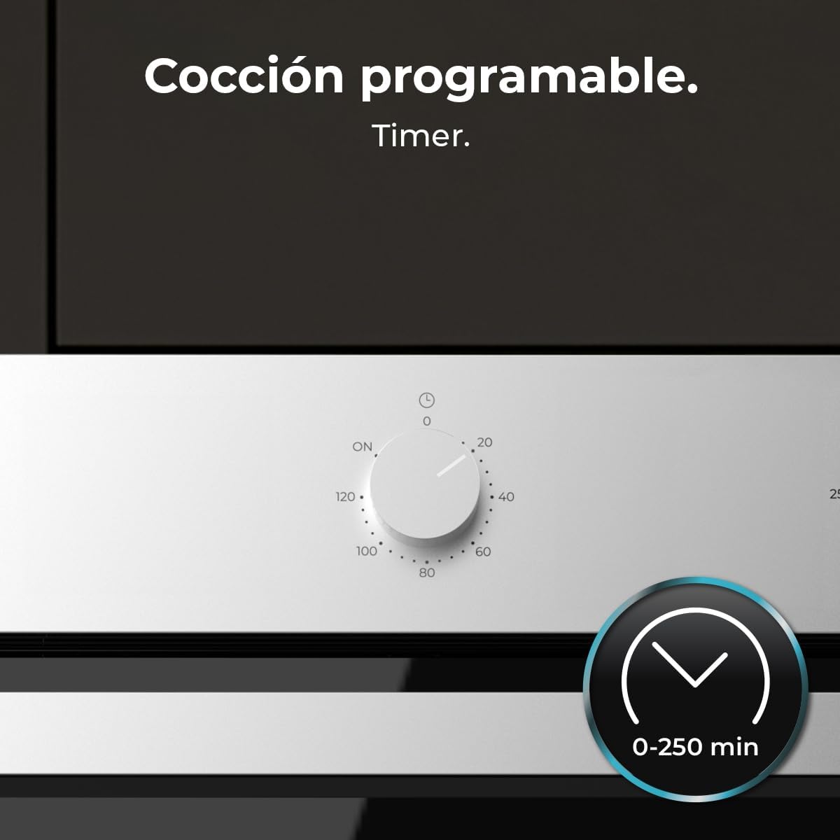 Cecotec Four intégrable multifonctions Bolero Hexa M236000 Line Time A.Four multifonctions Capacité de 70 L, 6 fonctions, classe A, 2800 W