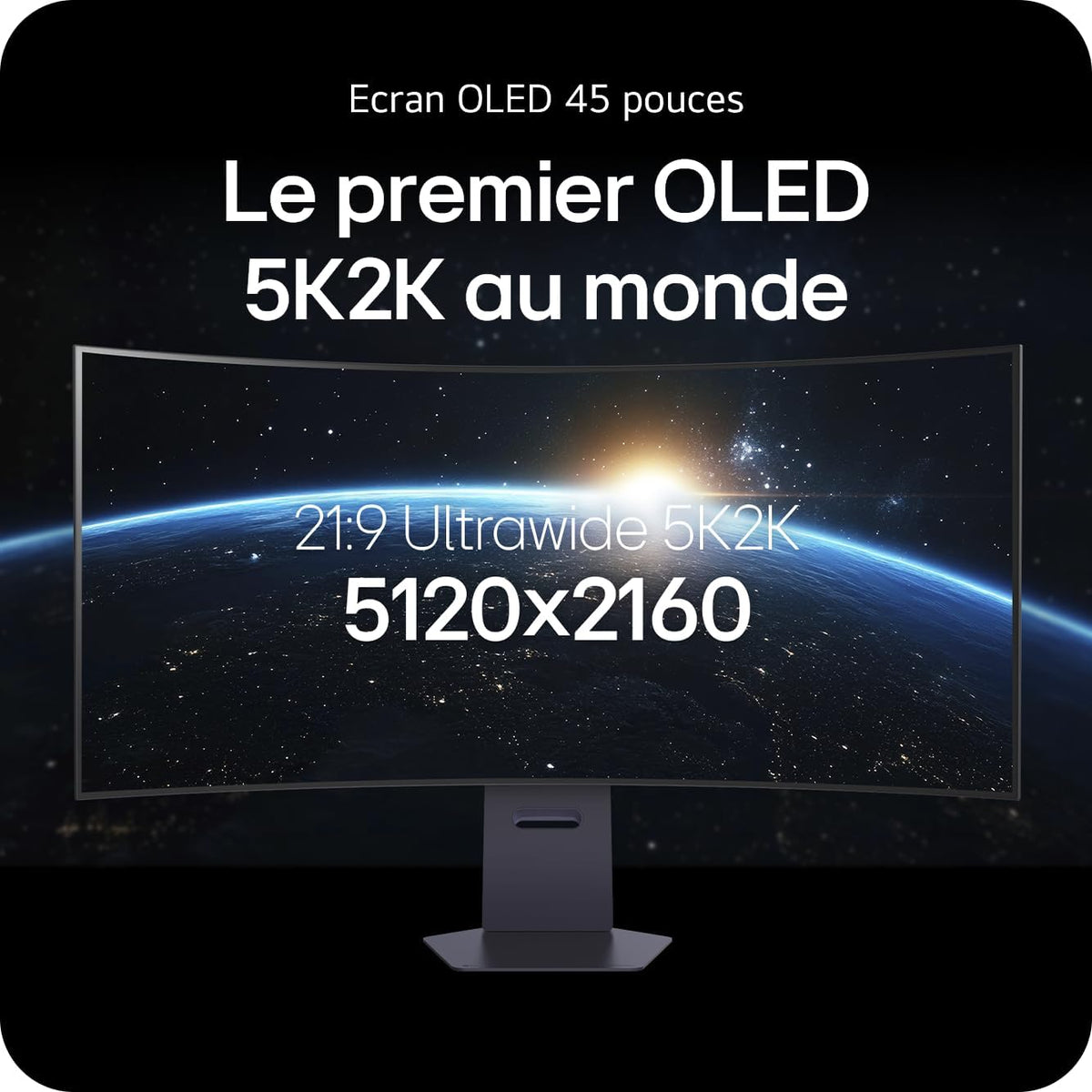 LG Ultragear 45GX950A-B Ecran PC Gaming 45" - Dalle OLED résolution 5K2K WUHD (5120 x 2160), 0,03ms 165Hz, DisplayHDR400 True Black, DCI-P3 98.5 pour cent (CIE1976), FreeSync Premium Pro, G-Sync Compatible