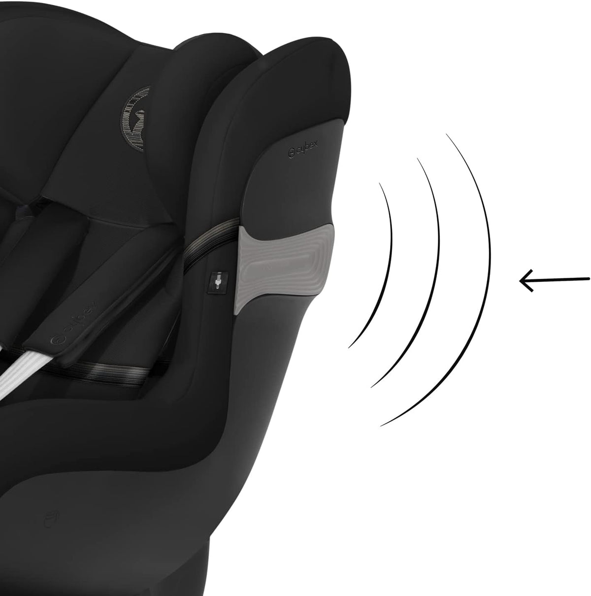 CYBEX Gold Siège Auto Enfant Sirona S2 i-Size, De 3 mois à 4 ans environ, Max. 18 kg, Compatible avec SensorSafe, Moon Black