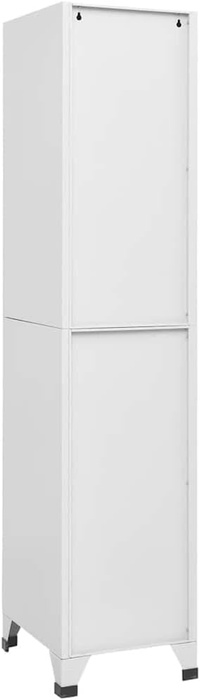 vidaXL Armoire à Casiers avec 4 Compartiments Armoire de Rangement Meuble de Rangement Vestiaire Sportif Entreprise Intérieur 38x45x180 cm