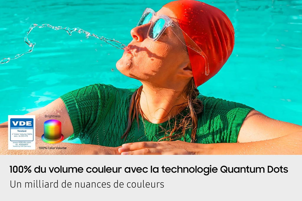 TV AI 65 Pouces QLED 65Q7F3 4K Smart TV, Quantum Dots, Q4 AI Processor, WiFi, Airplay, HDR, Q-Symphony, OTS Lite, Knox Security, Gaming Hub, Bixby, Application opérateurs intégrées