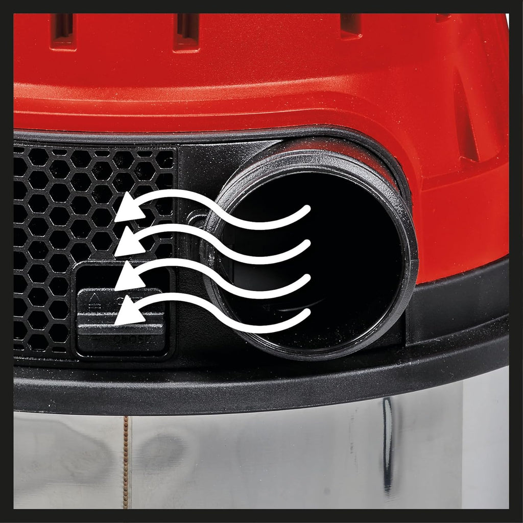 Einhell Aspirateur eaux et poussières Te-VC 2340 SACL (1 500 W, 225 mbar, Rayon d’Action 9 m, Filtre à Plis HEPA + système de Nettoyage du Filtre, cuve 40 l, Classe L, Prise asservie 1 900 W)