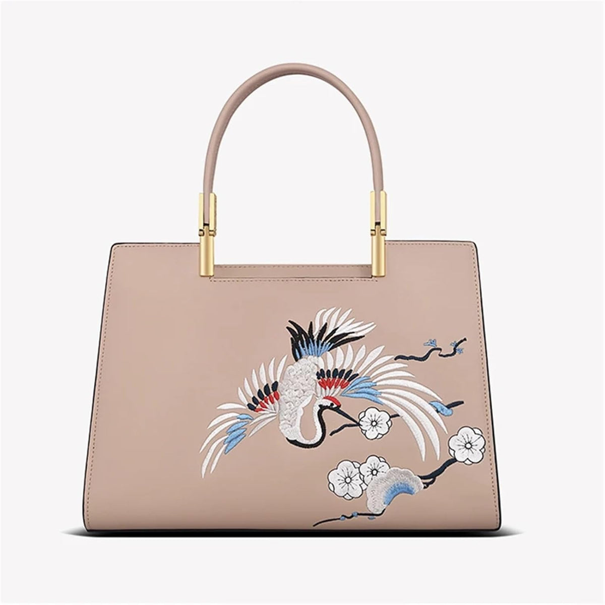 HUWOYG Sac en cuir for femmes, sac à main brodé léger for mère d'âge moyen, sacoche bandoulière Pour Cérémonie