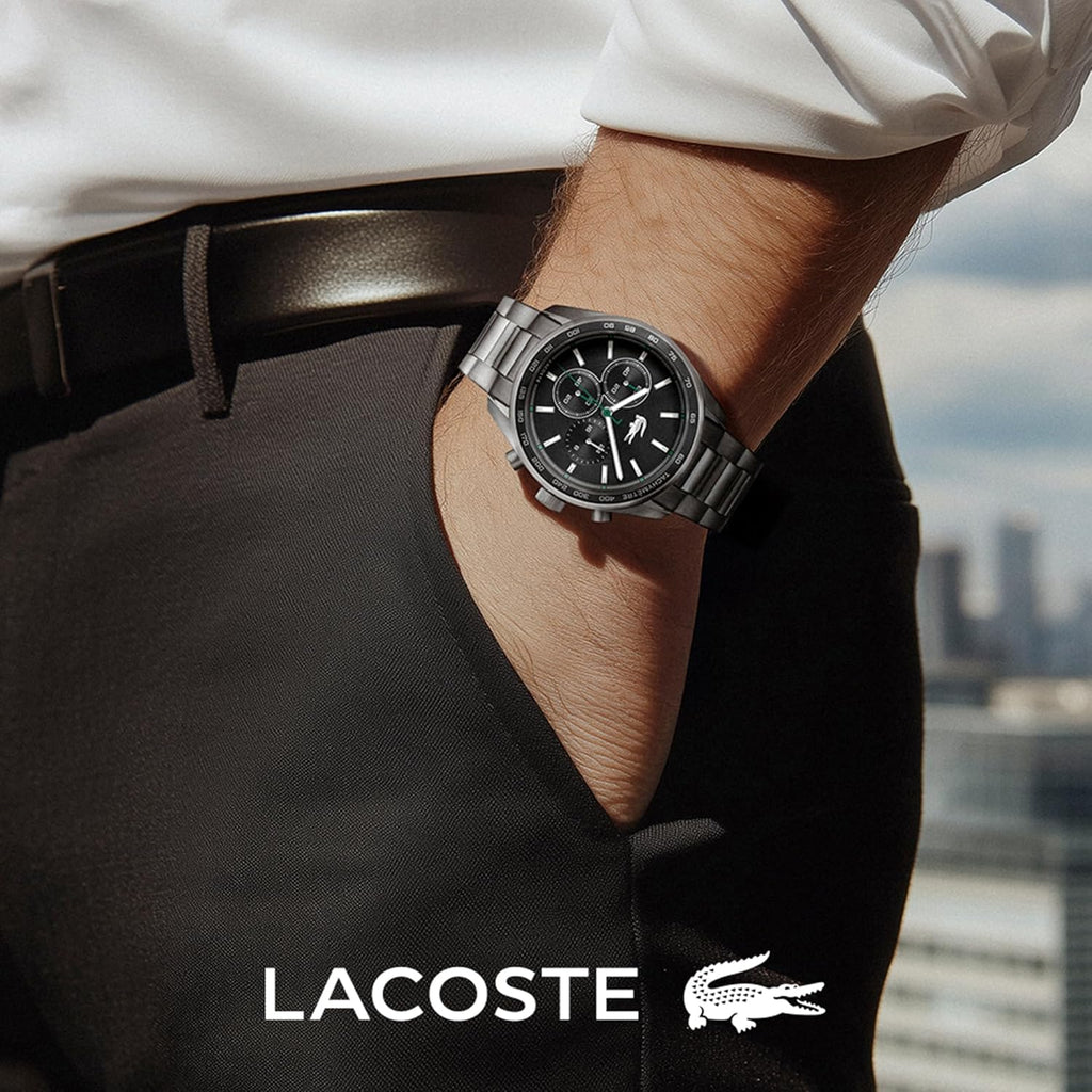 Montre Chronographe à Quartz Collection Boston pour Homme avec Bracelet en Cuir ou en Acier Inoxydable en Maillons ou Maille