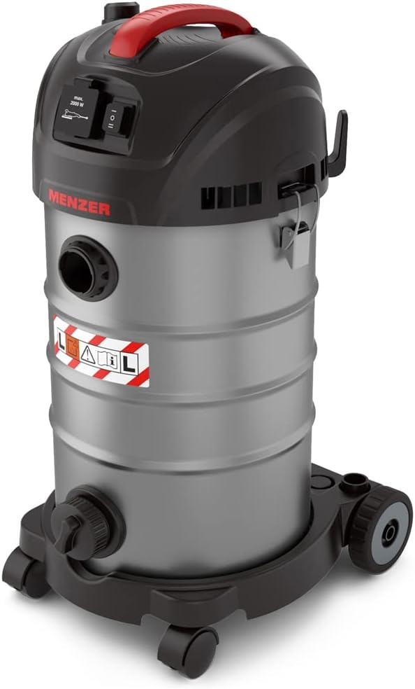 MENZER Aspirateur de Sécurité (Aspirateur Eau et Poussière) VCL 330 Antistatic, Équipement Antistatique Complet, Classe de Poussière L, 30 litres