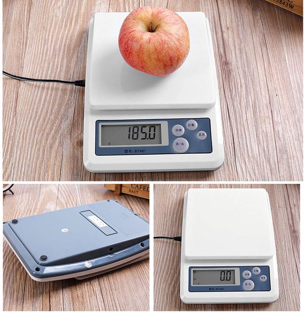 GLJTUO Balance Électronique, Fonction Tare De Cuisine, Écran LCD Rétroéclairé, Facile À Lire, Pesée Multifonctionnelle des Fruits Et Légumes, Convient pour La Cuisine,3kg/0.1g