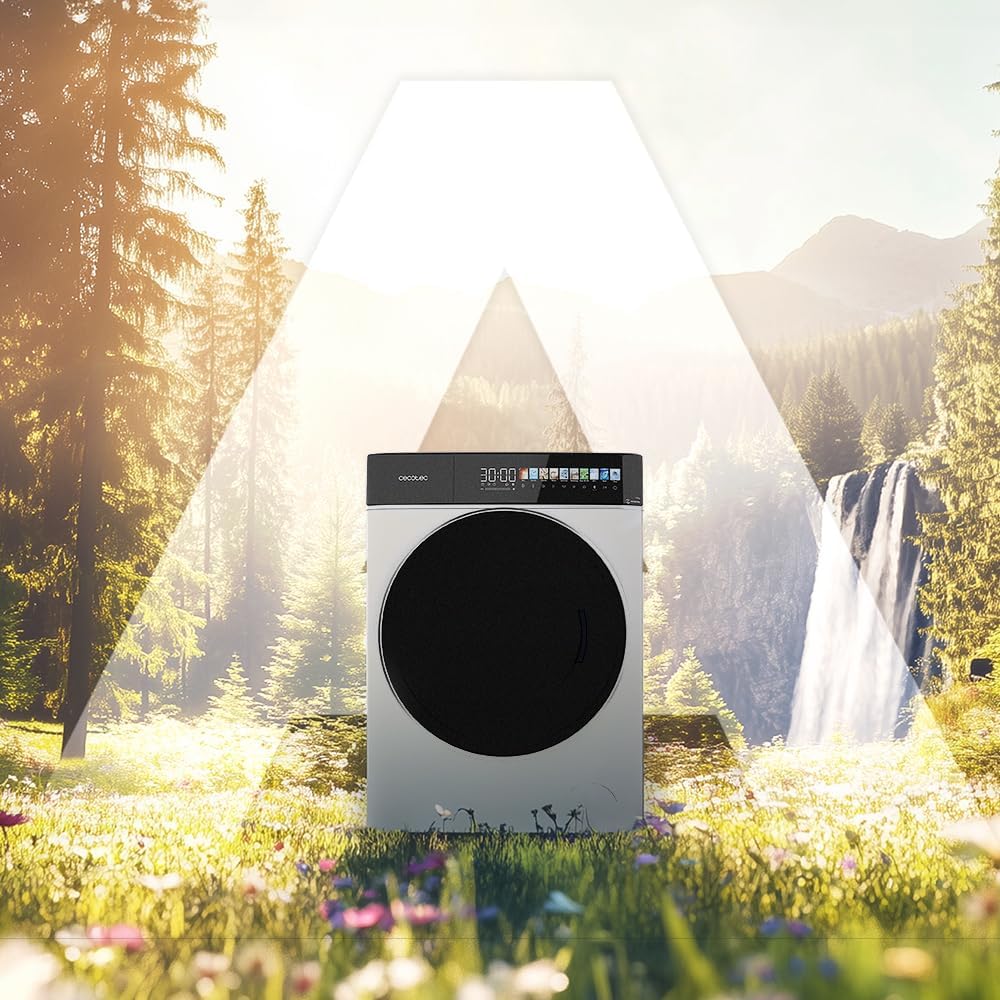 Cecotec Lave-linge 9Kg Chargement Frontal Bolero DressCode 9900 Autodose Inverter FullColor A, 1400 rpm, Écran FullColor 10,3", 16 programmes, Moteur Inverter Plus, SteamMax, Classe A, Blanc