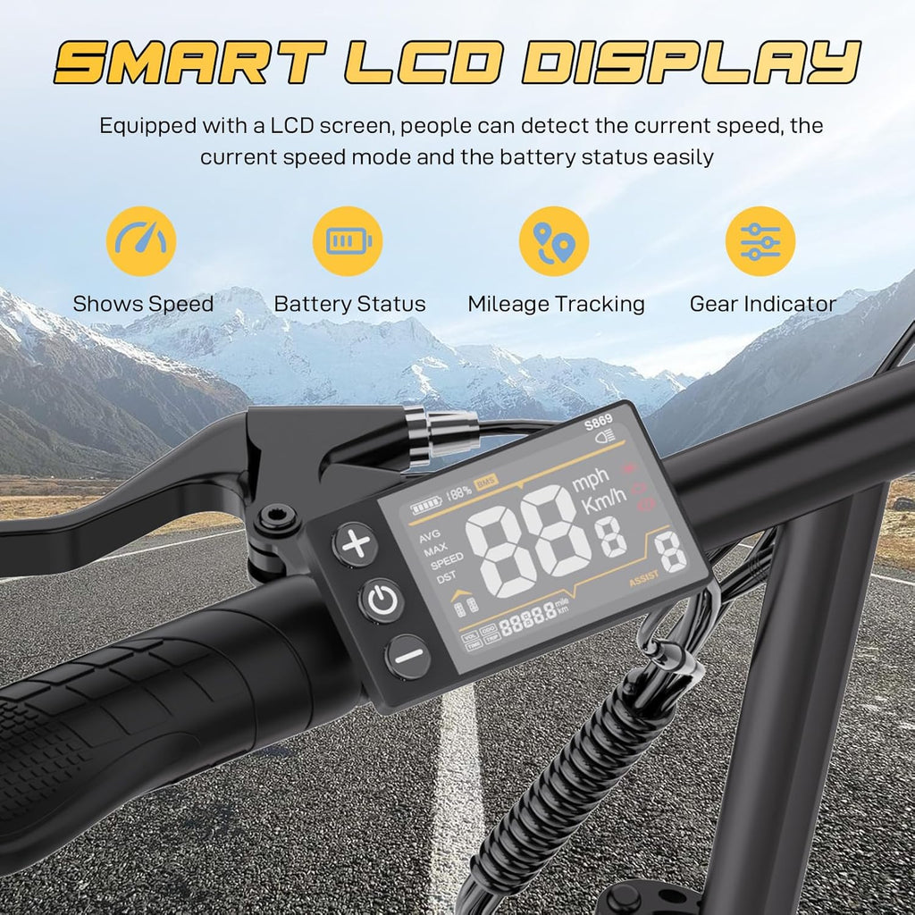 EVERCROSS Vélo Electrique pour Adultes, 16''/20" Vélo Electrique à Gros Pneus, 250W E Bike,Jusqu'à 25KM/H, 36V/48V Batterie Amovible, Vélo Tout-Terrain Electrique pour la Neige de Montagne