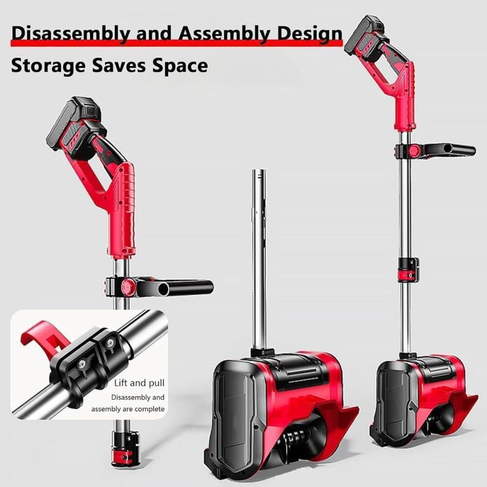 Déneigeuse sans Fil, 1200 W, Batterie 20 V Double, Largeur 32 Cm, Profondeur De Déneigement 16 Cm, Manche Télescopique Réglable 46-55 Cm, pour Allée, Patio Et Jardin