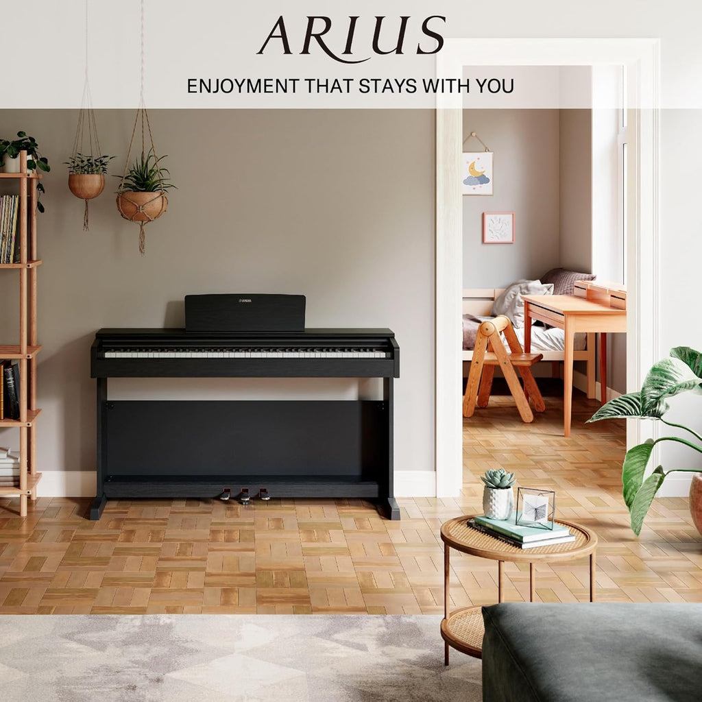 Yamaha ARIUS YDP-145 Piano Numérique - Piano d'Intérieur Moderne et meuble pour Amateurs, Jouabilité de Piano Acoustique Authentique, en noyer noir