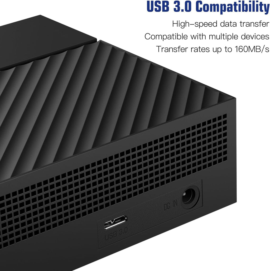 UnionSine Disque Dur Externe 12 to 3,5" USB 3.0 HDD Compatible for PC/Ordinateur de Bureau/Ordinateur Portable/Mac/Xbox/One/PS4/TV (Noir)